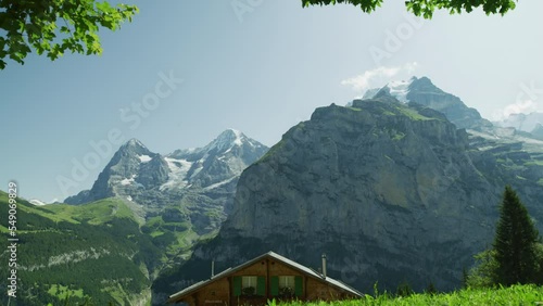 Mountains seen from Murren, Switzerland photo