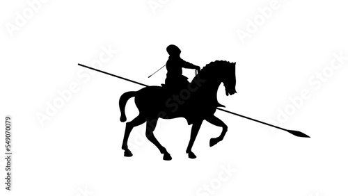 knight on horse silhouette