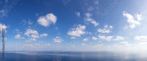 Print op canvas Cloudy Blue Colorful Sky over Mediterranean Sea
