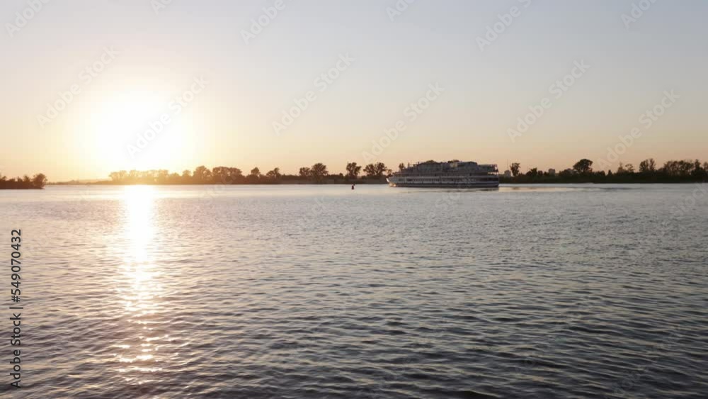 Port of a cruise liner on the Volga Port of a cruise liner on the Volga