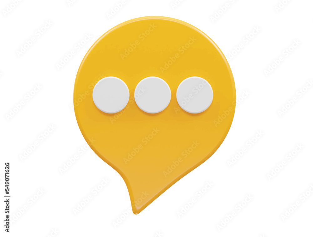 Message icon 3d render Message icon 3d render