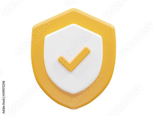 Verified icon 3d rendering vector