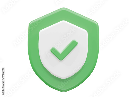 Verified icon 3d rendering vector