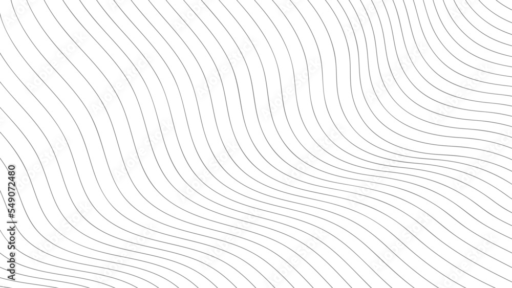 Minimal abstract background with wavy thin lines. Optical illusion.
