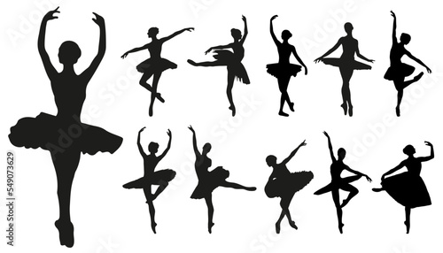 Ballerina silhouette collection.Set of ballerina silhouette