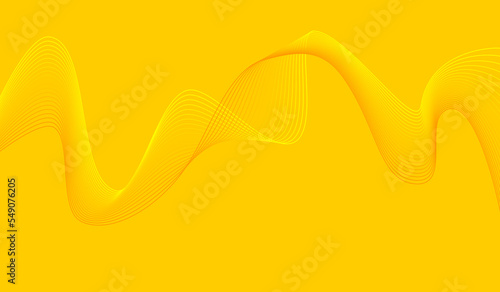 Yellow Background. Yellow Orange wave lines Flowing waves design Abstract digital equalizer sound wave Flow Line Vector illustration for tech futuristic innovation concept background Graphic design