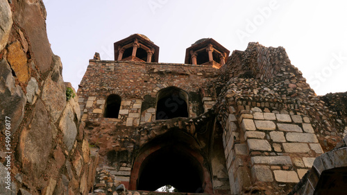 Quila or Qila Purana as known Also India. Delhi, in monument famous a of gate entrance Large India Quila, at Entrance Main Gate' 'Humayun the popularly also gate, south view Panoramic fort old an cast photo