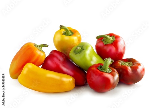 colorful fruits of peppers as tasty vegetable