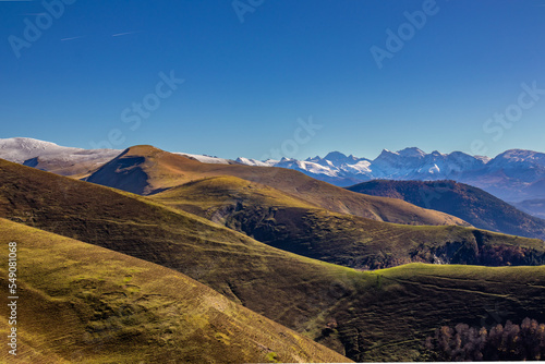 Irati forest in autumn, Salazar valley, Puerto de Larrau next to the French border, Navarra, Spain photo