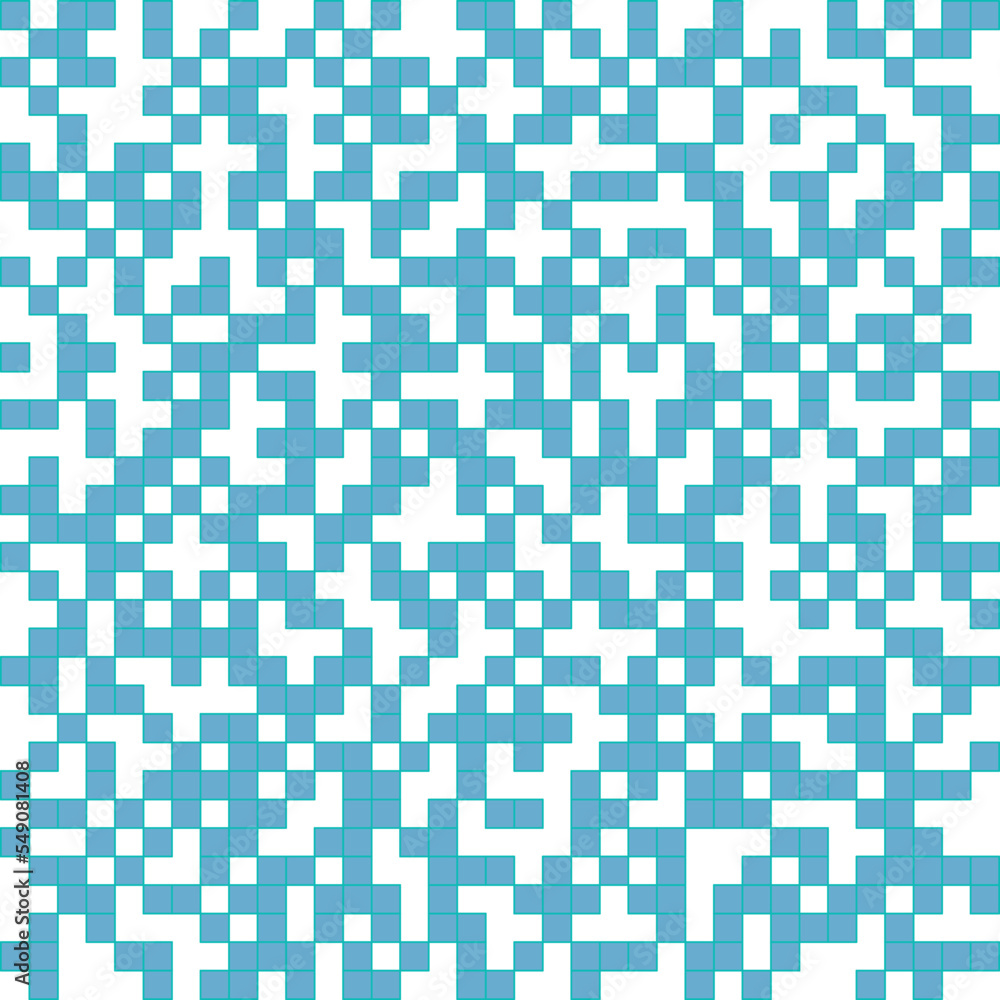 Blue square mosaic or puzzle vector pattern. Blue square mosaic or puzzle vector pattern.