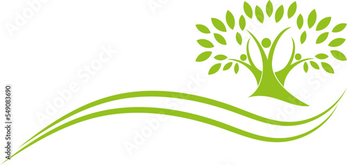Drei Personen als Baum, Heilpraktiker und Gärtner Hintergrund