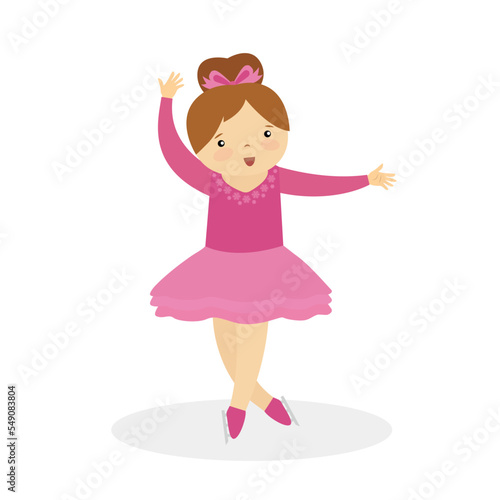 Girl is dancing - illustration, vector