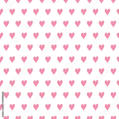 Cute seamless hand-drawn patterns. Stylish modern vector patterns with pink hearts. Funny Children's Repeating Pink Print