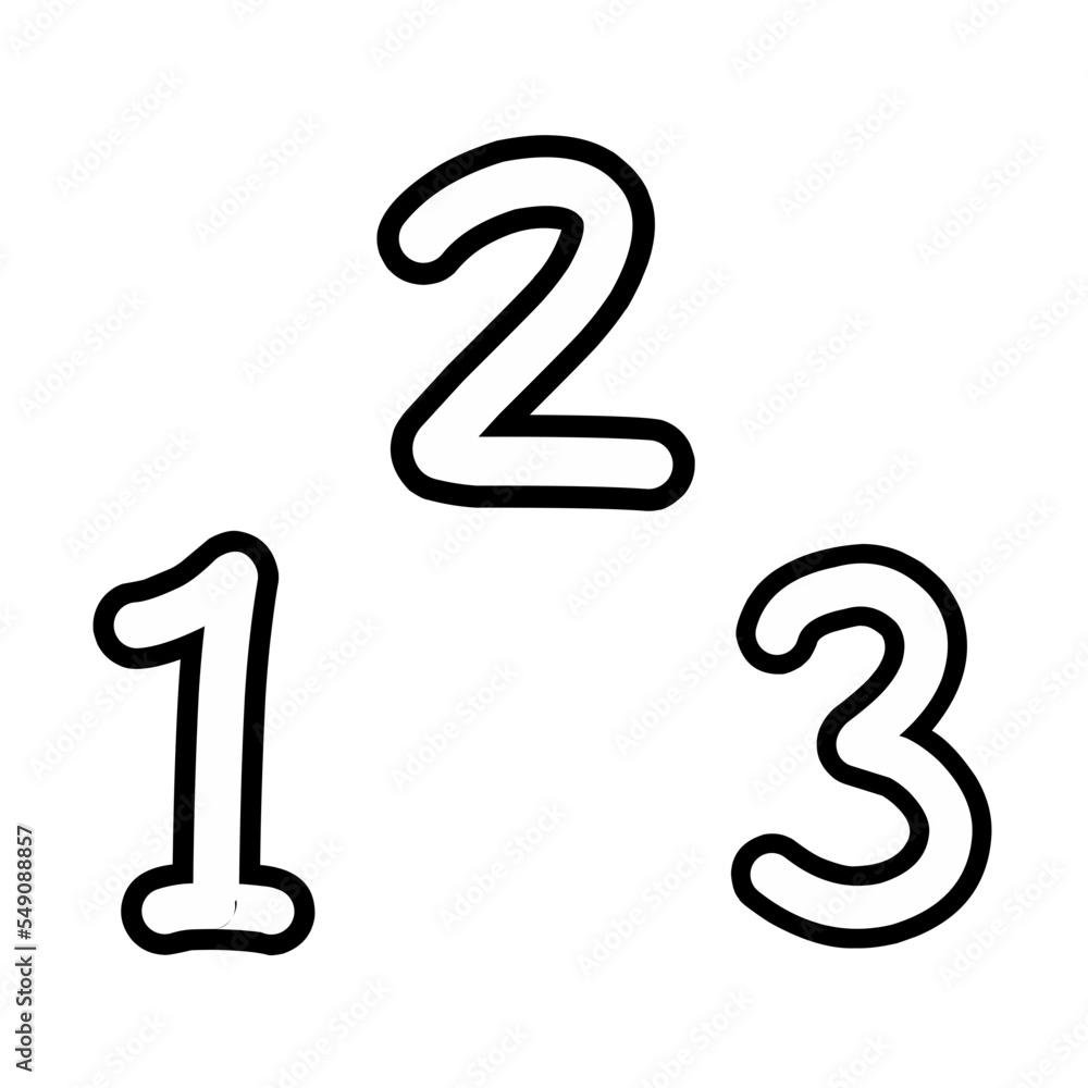 Naklejka premium 123 number 