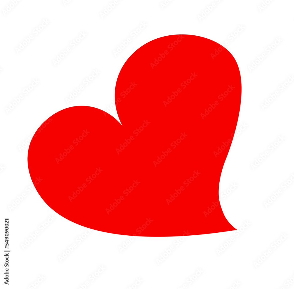 Czerwone serce ilustracja, red heart illustration - obrazy, fototapety, plakaty 