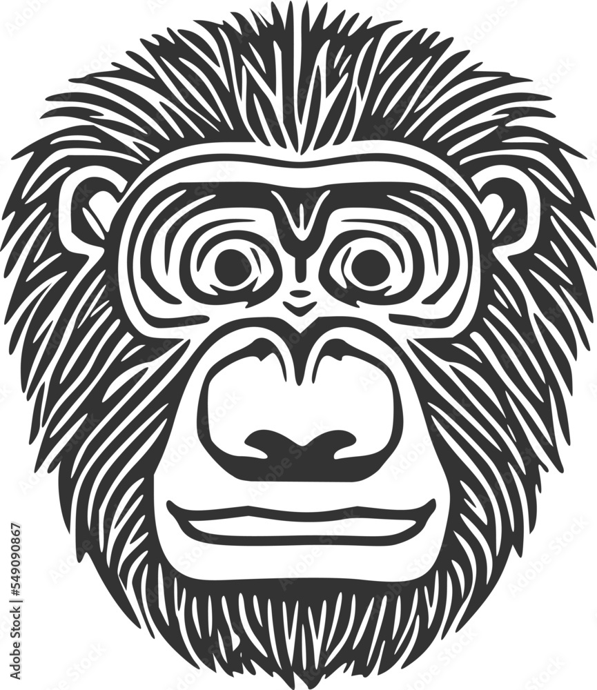 Monkey face design Monkey face design