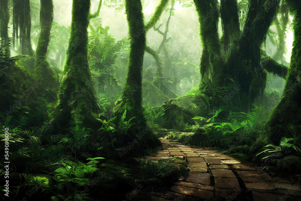rain forest nature background
