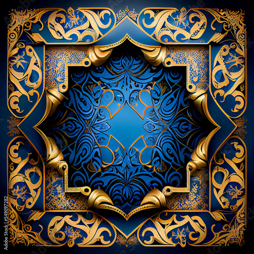 arabic background blue and ...