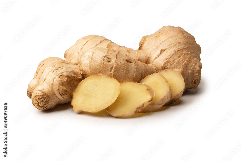 Ginger root isolated on white background. Ginger root isolated on white background.