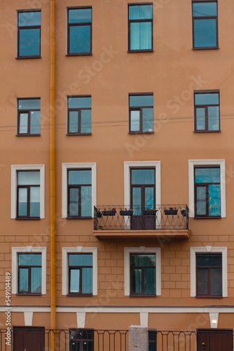 windows of old houses in St. petersburg