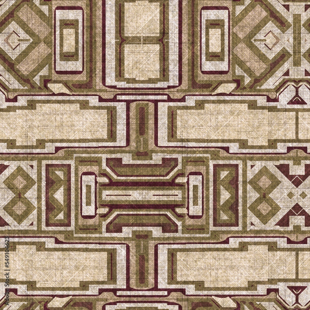 Sepia brown geometric canvas effect seamless texture. Material geo organic pattern. Worn vintage decorative design. Sepia brown geometric canvas effect seamless texture. Material geo organic pattern. Worn vintage decorative design.