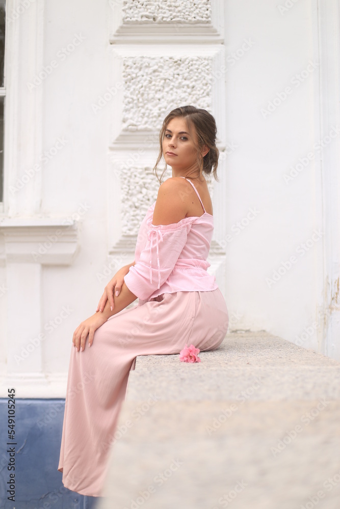 sweet tender girl in a pink outfit, against the backdrop of architecture, nobility, femininity
sweet tender girl in a pink outfit, against the backdrop of architecture, nobility, femininity