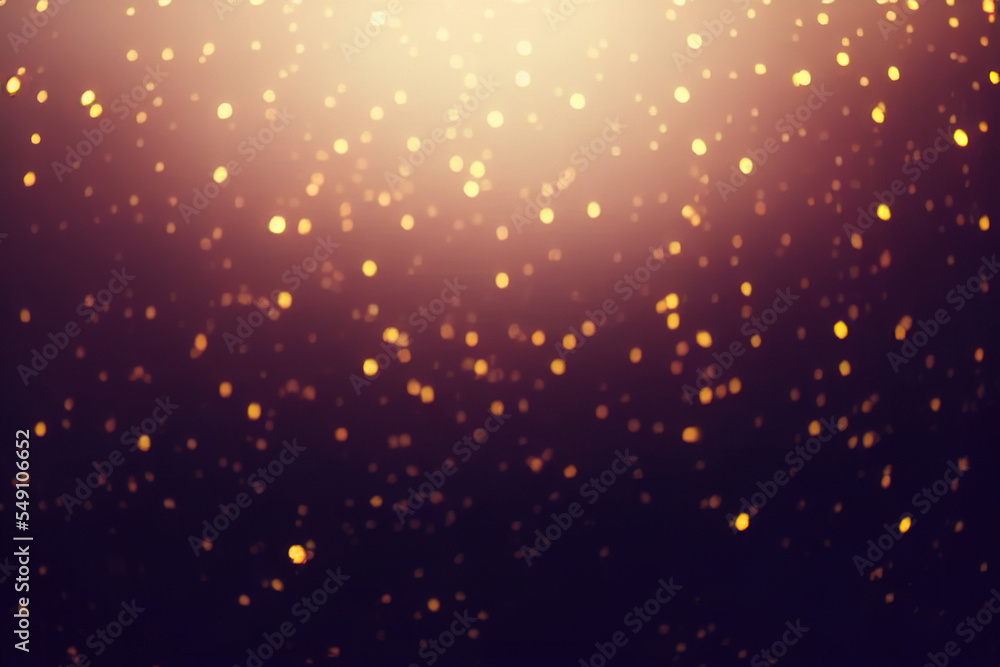 background of abstract glitter lights. gold and black. de focused blurry digital