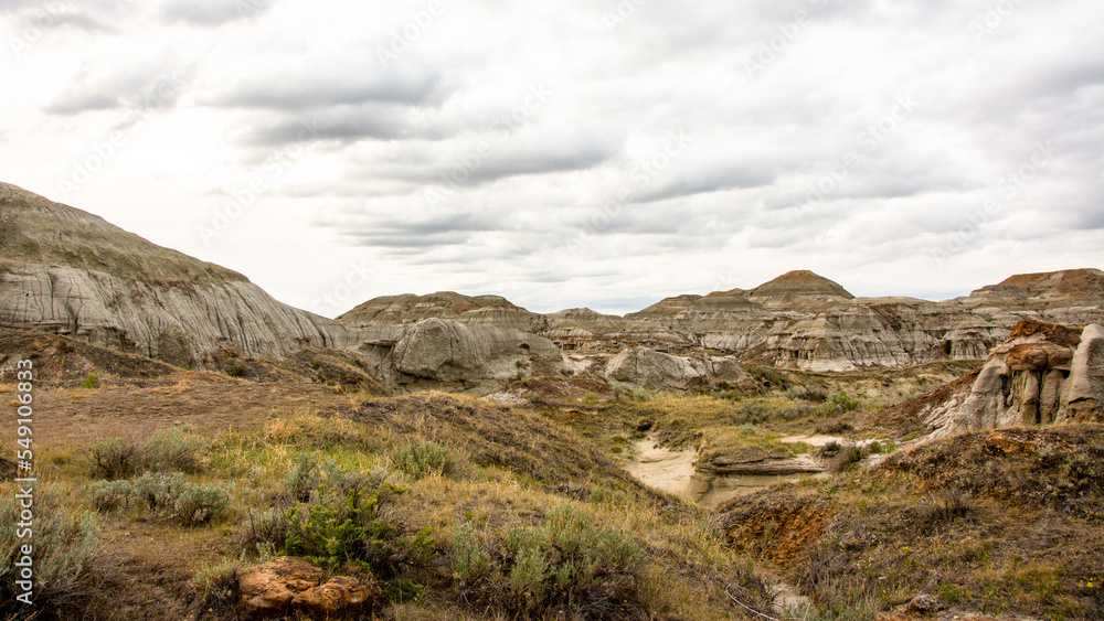 Badlands landscape, Dinosaur Provincial Park, Alberta Badlands landscape, Dinosaur Provincial Park, Alberta