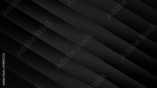 Abstract gradient black and gray waves background. Seamless looped.