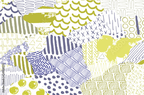 Abstract black strokes, Hand sketched Vector Pattern. Retro abstract pattern in geometric style. Abstract multicolored geometric pattern.	
