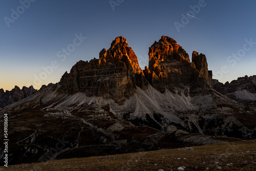 Tre Cime de Laveredo, Dolomity, Włochy, Italy, Tyrol, Alpy, góry