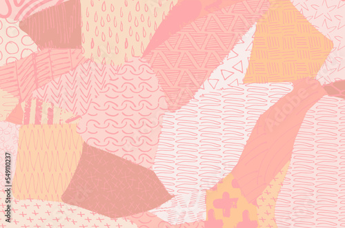 Abstract black strokes, Hand sketched Vector Pattern. Retro abstract pattern in geometric style. Abstract multicolored geometric pattern.	
