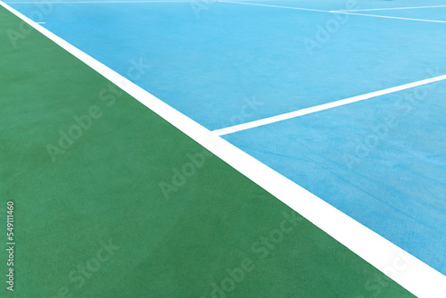 Принти на полотні Lines and colors of the tennis court cover