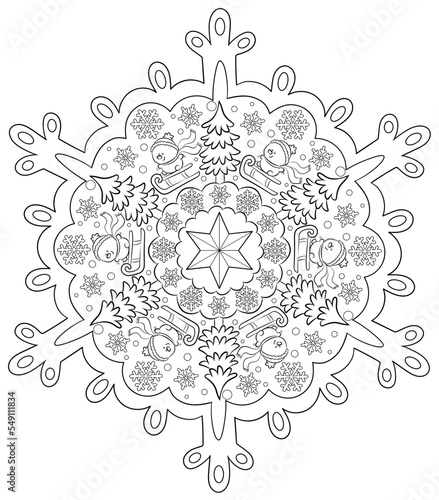 Winter Mandala - Vektor-Illustration