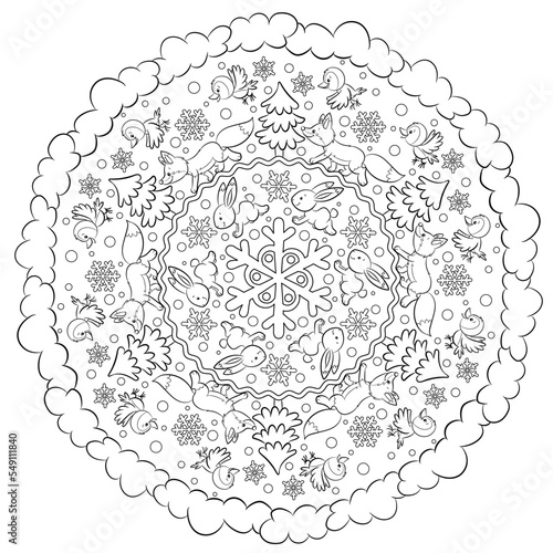 Winter Mandala - Vektor-Illustration