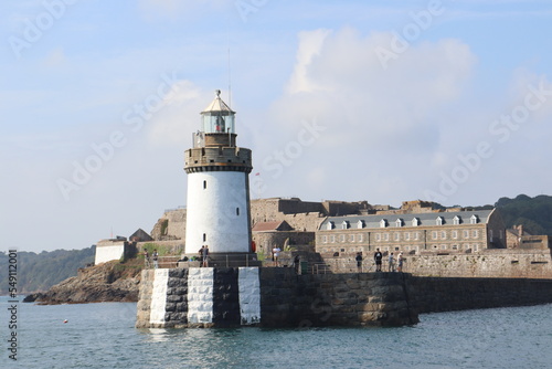 Guernesey, île, anglo-normand, phare, royaume, ville