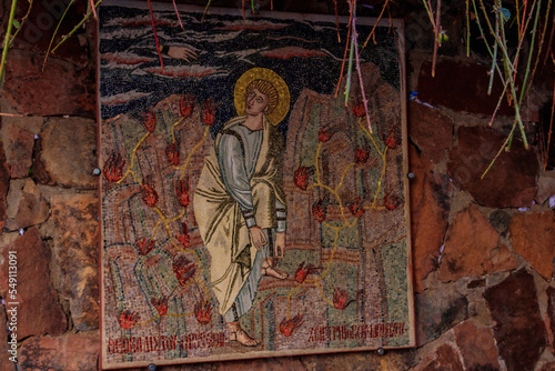 Religious icon in Saint Catherine's monastery (or Sacred Monastery of the God-Trodden Mount Sinai) in Sinai Peninsula, Egypt