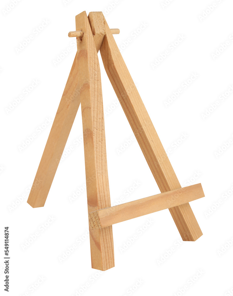 Classic wooden tripod easel isolated on white background Classic wooden tripod easel isolated on white background