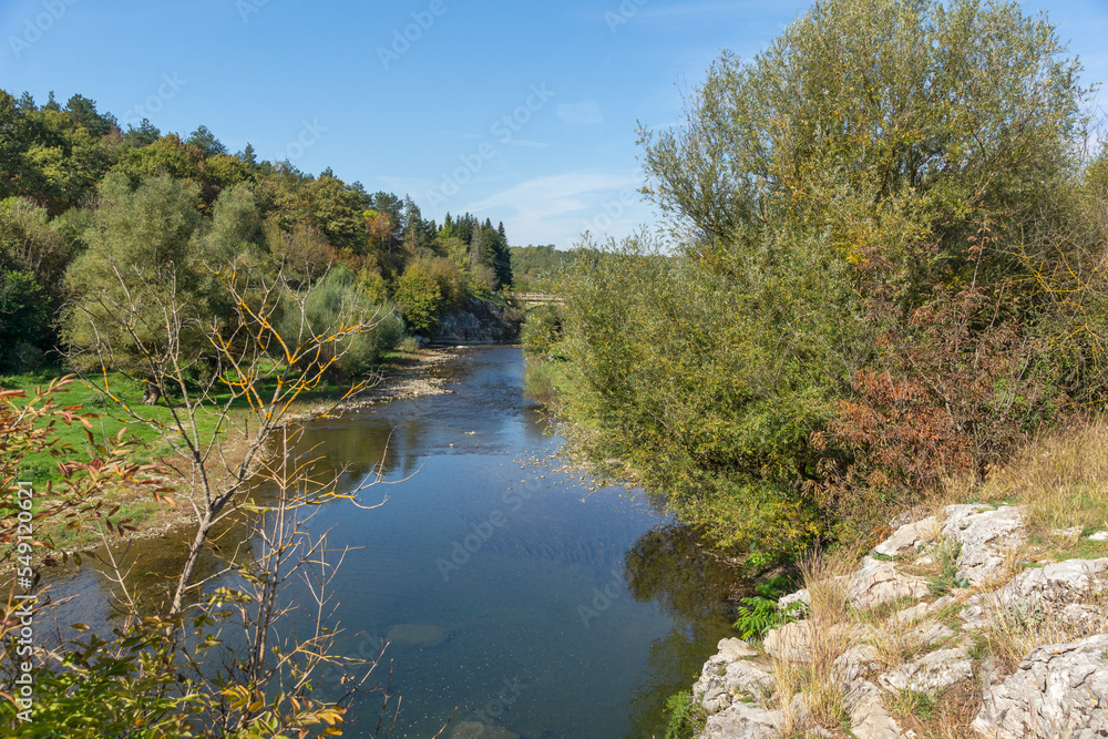 Amazing Landscape of Vit river, passing near village of Aglen, Bulgaria Amazing Landscape of Vit river, passing near village of Aglen, Bulgaria