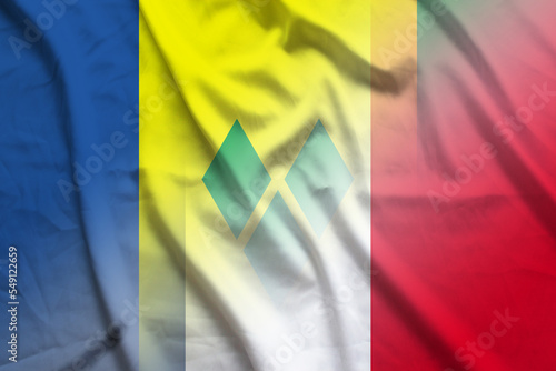 Saint Vincent and the Grenadines and France official flag international relations FRA VCT