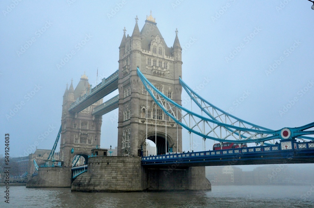 Tower Bridge in the winter mist