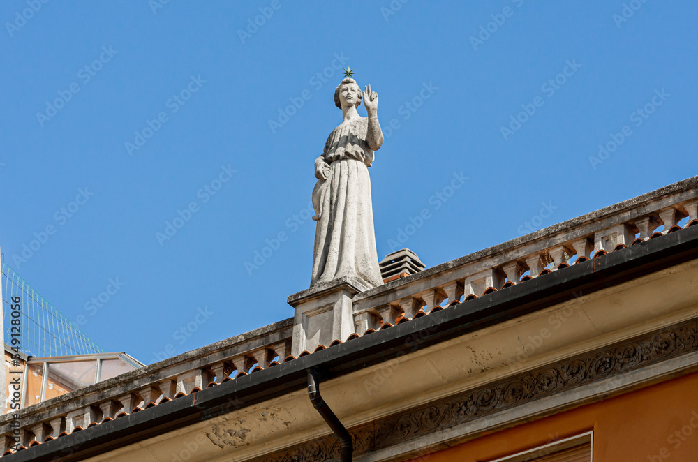 statue on building