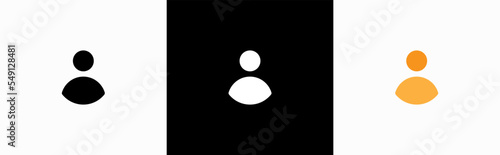User profile member icon style. Person symbol signs stickers, vector illustration