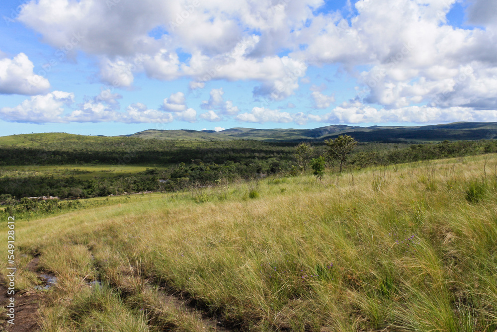 The unique landscape in Chapada dos Veadeiros (Chapada dos Veadeiros National Park), Alto Paraíso de Goiás, Brazil