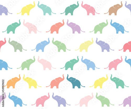Photography cute Pastel elephants seamless vector pattern background illustration