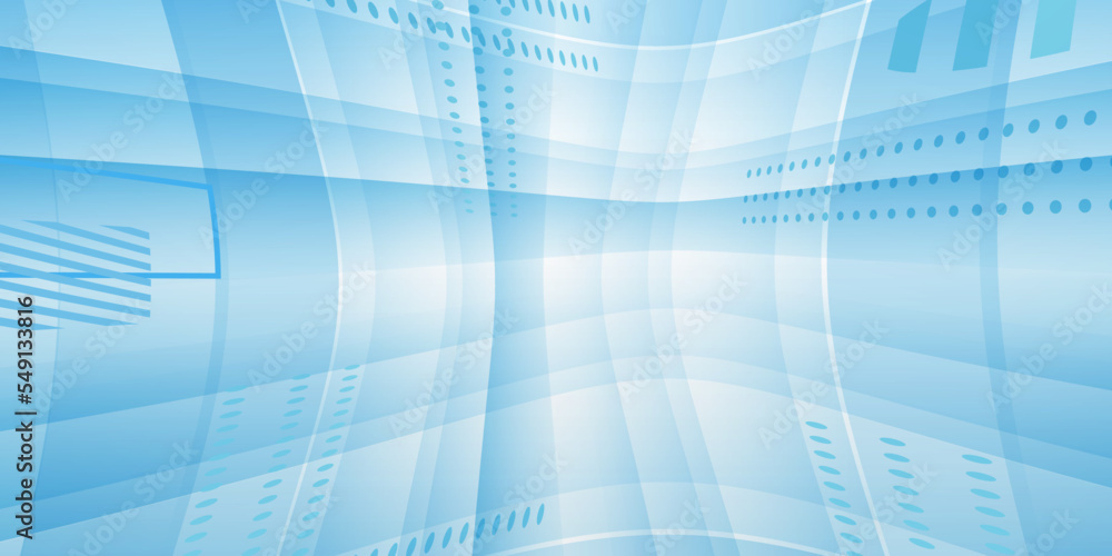 Obraz premium Abstract geometric white and blue color background. Vector illustration design background