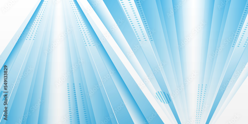 Abstract geometric white and blue color background. Vector illustration design background