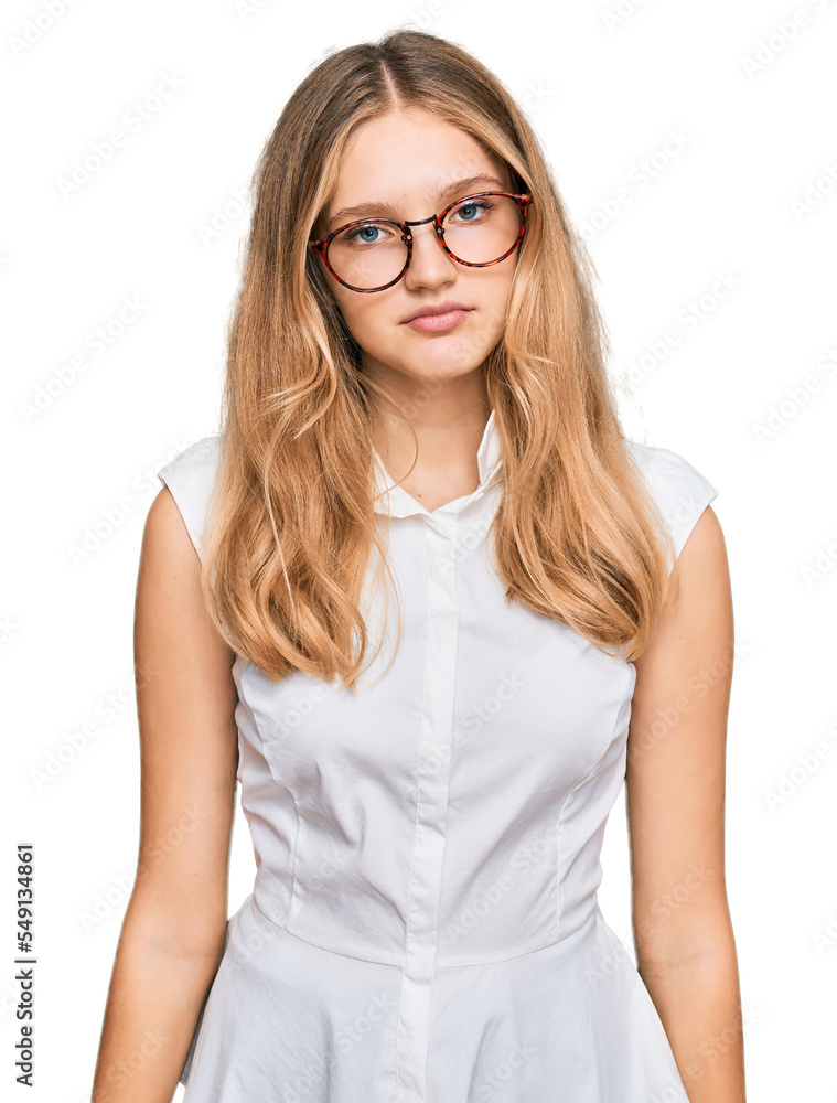 Beautiful young caucasian girl wearing casual clothes and glasses relaxed with serious expression on face. simple and natural looking at the camera. Beautiful young caucasian girl wearing casual clothes and glasses relaxed with serious expression on face. simple and natural looking at the camera.