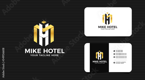 letter M and H logo concept
