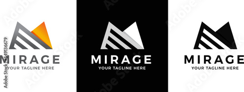 m logo for entertainment or studio concept